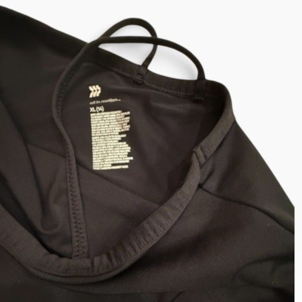 Girl's All in Motion Black Activewear Dress Size XL 14 One Shoulder Tennis Sport - Picture 6 of 6